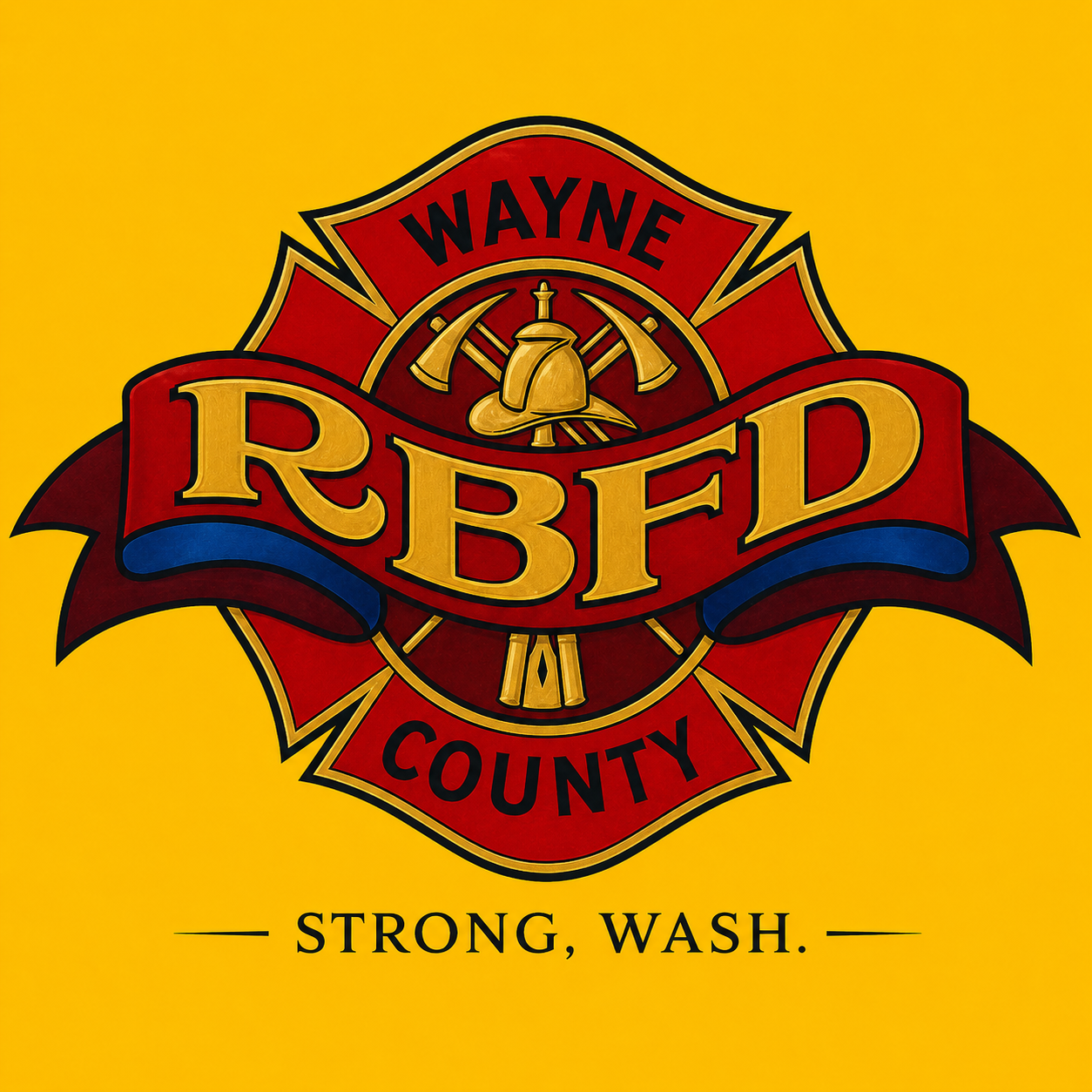 Red Beard Fire Department door decal